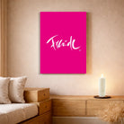 Exklusive Leinwand „Freude“ mit Fingerzeige Karte – Originaldruck von Sign by Jwala®, handgefertigte Wandkunst aus Tirol, Limited Edition