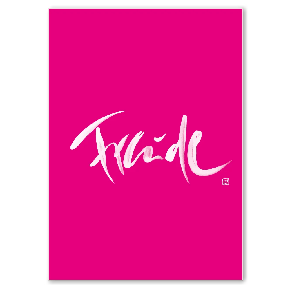 Premium Wandbild „Freude“ – Sign by Jwala® Originaldruck mit Fingerzeige Karte, hochwertige Leinwand, spirituelle Kunst, Unikat aus Tirol
