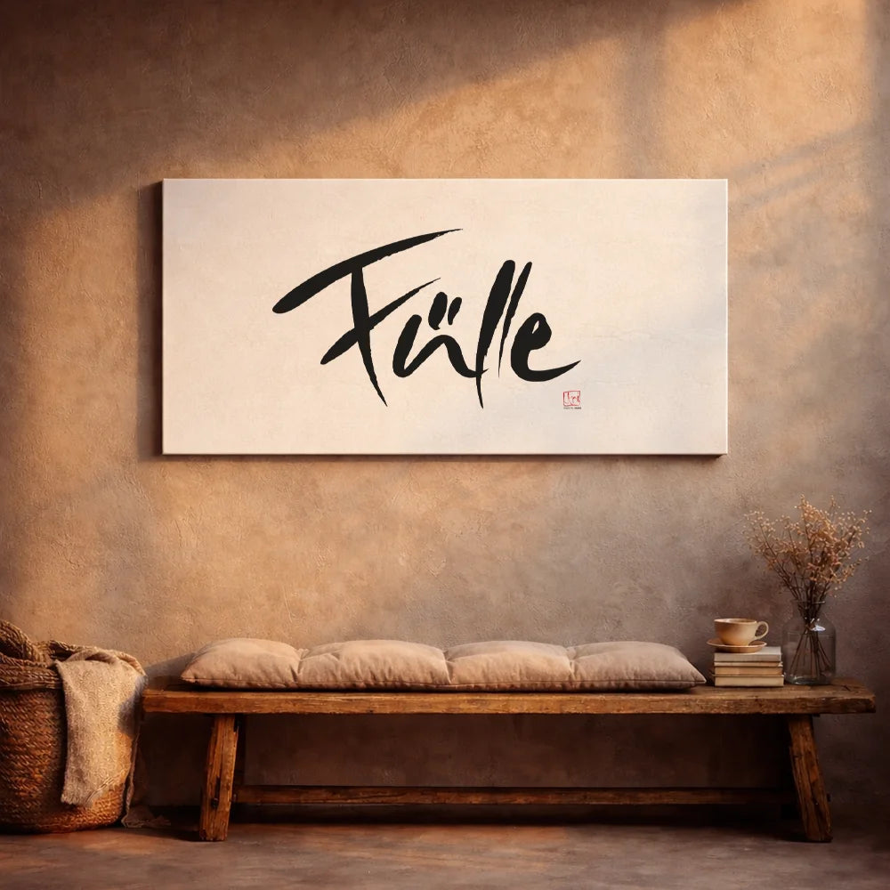 Originaldruck Leinwand „Fülle“ – SignShop.Tirol, einzigartige Wandkunst, handgemacht, wertvolles Geschenk für Wohlstand und Lebensfreude