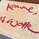 Fußmatte "Komme, was wolle" Rot