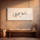 Originaldruck Leinwand „Glaublich“ – SignShop.Tirol, einzigartige Wandkunst, handgemacht, wertvolles Geschenk für Inspiration und Glaube