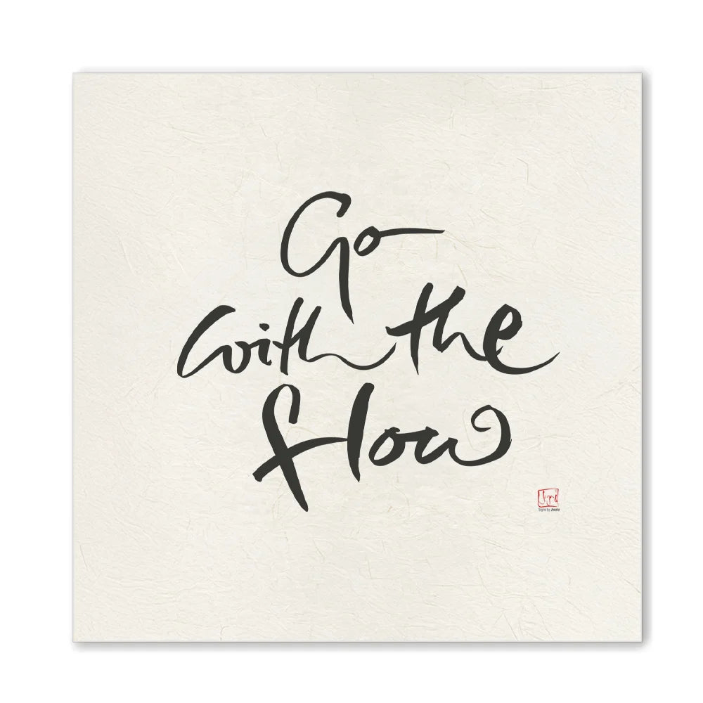 Luxus Leinwanddruck „Go with the flow“ – Sign by Jwala®, exklusive Deko, liebevoll gefertigt, Einzelstück aus Tirol, Premium-Kunst für Gemeinschaft