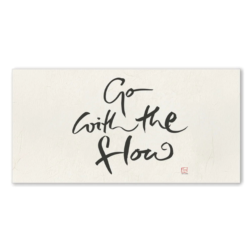 Premium Wandbild „Go with the flow“ – Sign by Jwala® Originaldruck, hochwertige Leinwand, spirituelle Kunst, Unikat aus Tirol, exklusives Wohnaccessoire