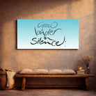 Leinwand Grow louder in silence – Englisches Wandbild mit spiritueller Bedeutung für Paare | SignShop Tirol