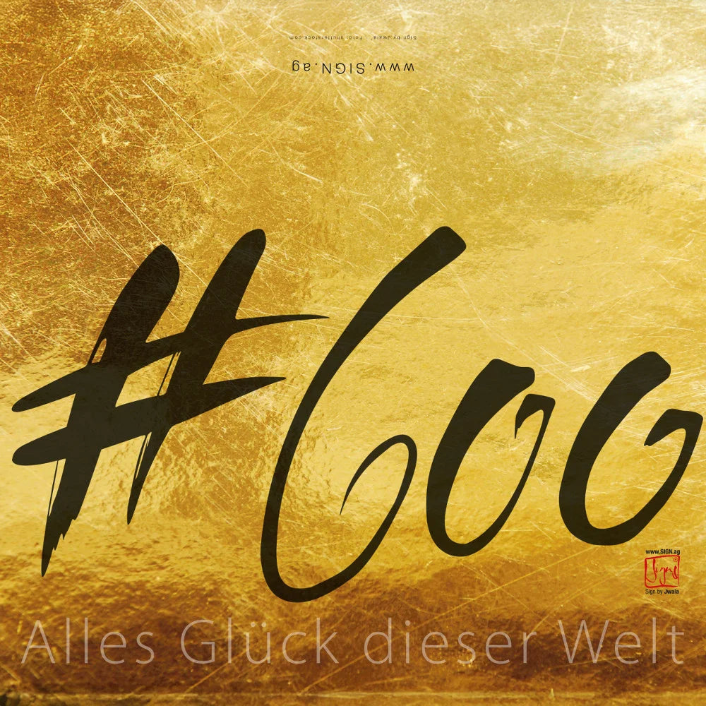 Exklusive, personalisierbare Klappkarte „#600 Alles Glück dieser Welt“ handgefertigt kaufen – Hochwertige Luxus Grußkarte mit individuellem Wunschtext online im SignShop Tirol bestellen – Premium Karte als besondere Geschenkidee für anspruchsvolle Anlässe und unvergessliche Momente