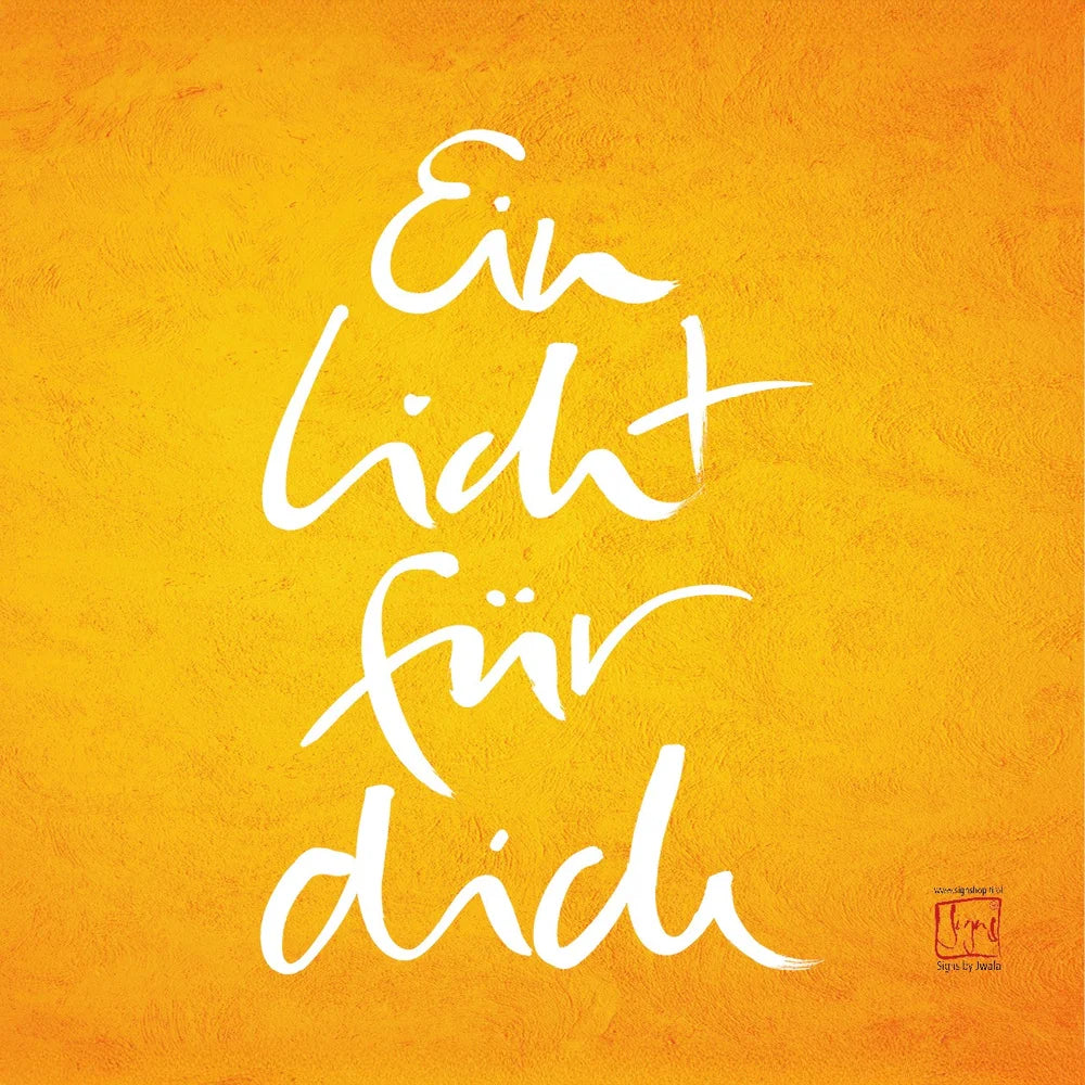 Exklusive, personalisierbare Klappkarte „Ein Licht für dich“ handgefertigt kaufen – Hochwertige Grußkarte mit individuellem Wunschtext online im SignShop Tirol bestellen – Luxus Karte als besondere Geschenkidee für anspruchsvolle Anlässe und einzigartige Momente