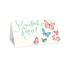 Exklusive, handgemachte Klappkarte „Flieg Schmetterling flieg“ personalisiert kaufen – Luxus Grußkarte mit individueller Widmung und hochwertigem Design online im SignShop Tirol bestellen – Premium, einzigartige Karte als besondere Geschenkidee für besondere Menschen