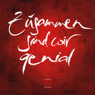 Personalisierbare Klappkarte „Zusammen sind wir genial“ handgefertigt bestellen – Originelle Grußkarte online im SignShop Tirol kaufen – Einzigartige Karte mit individuellem Text, liebevoll gestaltet für Freundschaft, Teamgeist und besondere Anlässe