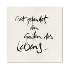 Handgemachtes Leinwandbild „Gut gelandet im Garten des Lebens“ – Originaldruck, Sign by Jwala®, inspirierende Wanddekoration, limitiertes Kunstwerk