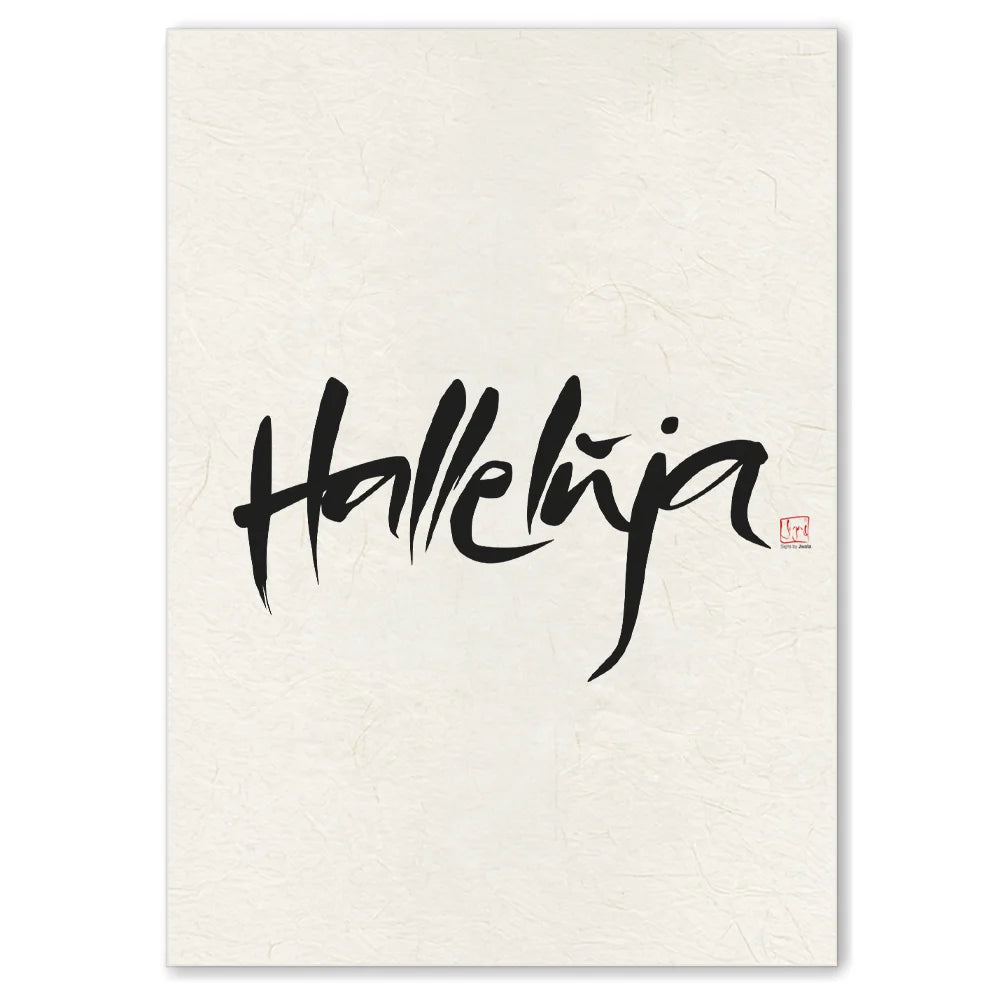 Luxus Leinwanddruck „Halleluja“ – Sign by Jwala®, exklusive Deko, liebevoll gefertigt, Einzelstück aus Tirol