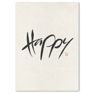 Premium Wandbild „Happy“ – Sign by Jwala® Originaldruck, hochwertige Leinwand, spirituelle Kunst, Unikat aus Tirol, exklusives Wohnaccessoire für Lebensfreude