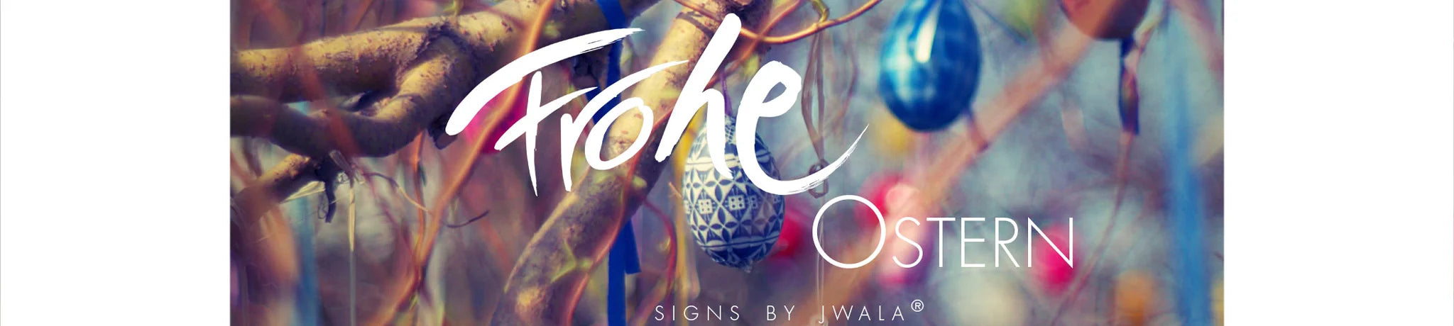 Frohe Ostern Grusskarte mit kunstvollen Ostereiern im Natur-Design von SIGNS BY JWALA® – Jetzt exklusiv im SignShop.Tirol online kaufen.
Hochwertige Osterdekoration und spirituelle Geschenkartikel online bestellen – Edle Schilder und Kunstwerke für ein frohes Osterfest sicher kaufen bei SIGNS BY JWALA®.