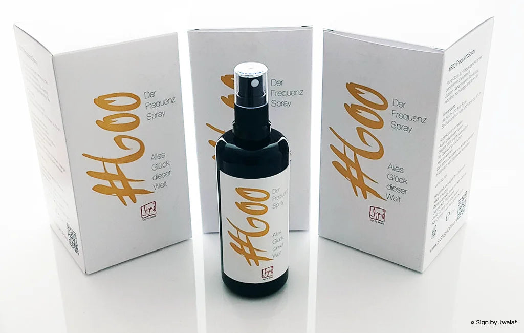Frequenz Spray aus dem Onlineshop SignShop Tirol für mehr Wohlbefinden, dekorativ arrangiert.