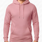 Produktfoto eines einfarbigen Herren-Kapuzenpullovers in Cotton Pink ohne Sign, ideal zum Personalisieren.