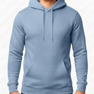 Schlichter Herren-Kapuzenpullover in Sky Blue ohne Sign im Signshop Tirol