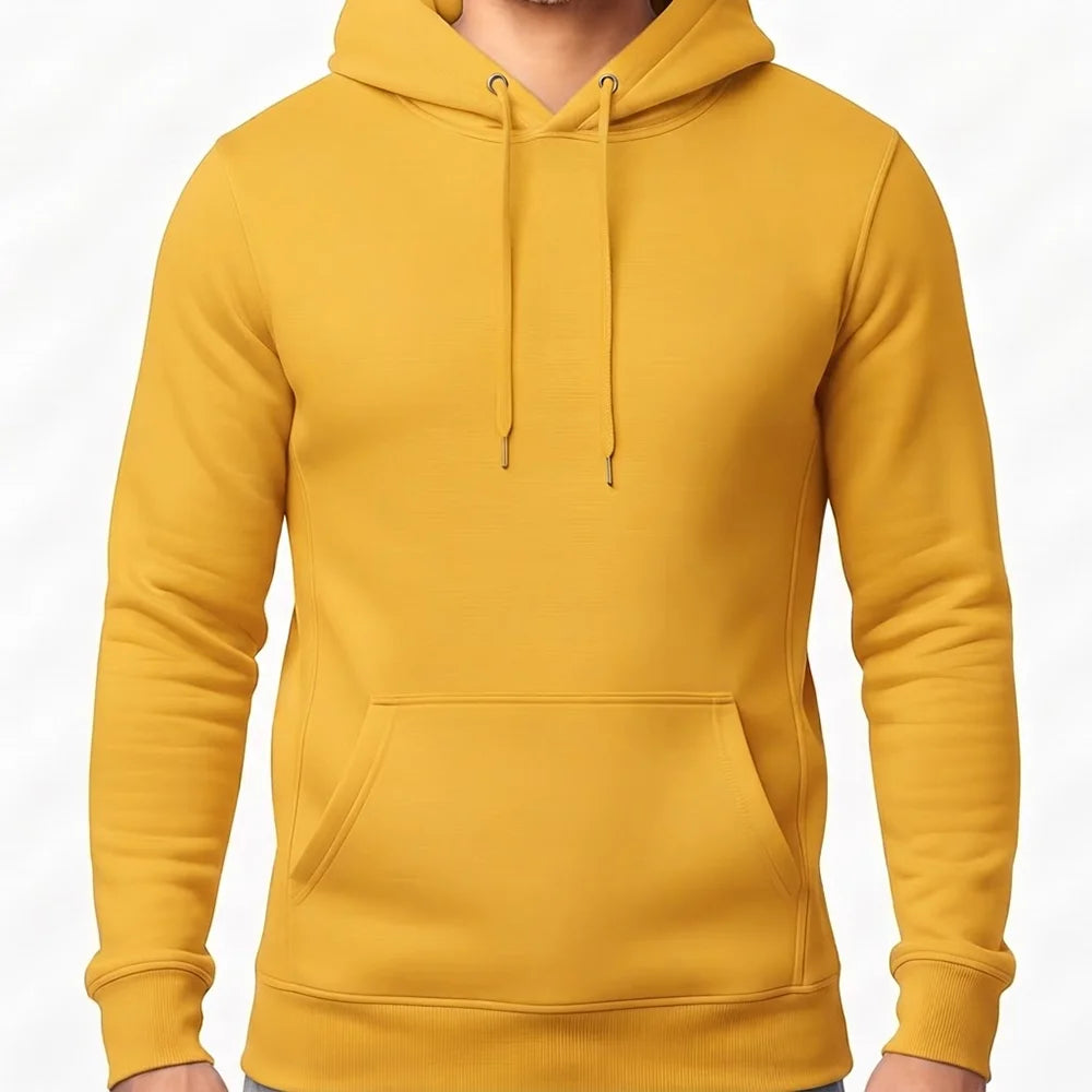 Schlichter Herren-Kapuzenpullover in Spectra Yellow ohne Sign im Signshop Tirol