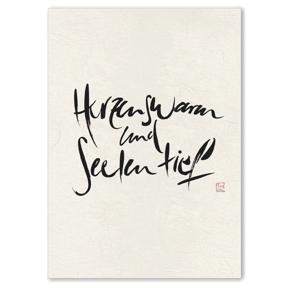 Premium Wandbild „Herzenswarm und Seelentief“ – Sign by Jwala® Originaldruck, hochwertige Leinwand, spirituelle Kunst, Unikat aus Tirol