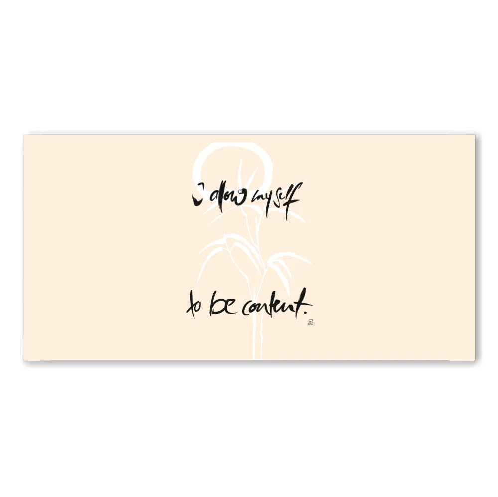 I allow myself to be content Wandbild – Limitierte englische Leinwand mit positiver Energie online kaufen | SignShop Tirol