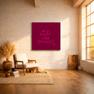 Exklusive Leinwand „I am a master who practices.“ mit Fingerzeige Karte – Originaldruck von Sign by Jwala®, handgefertigte Wandkunst aus Tirol, Limited Edition