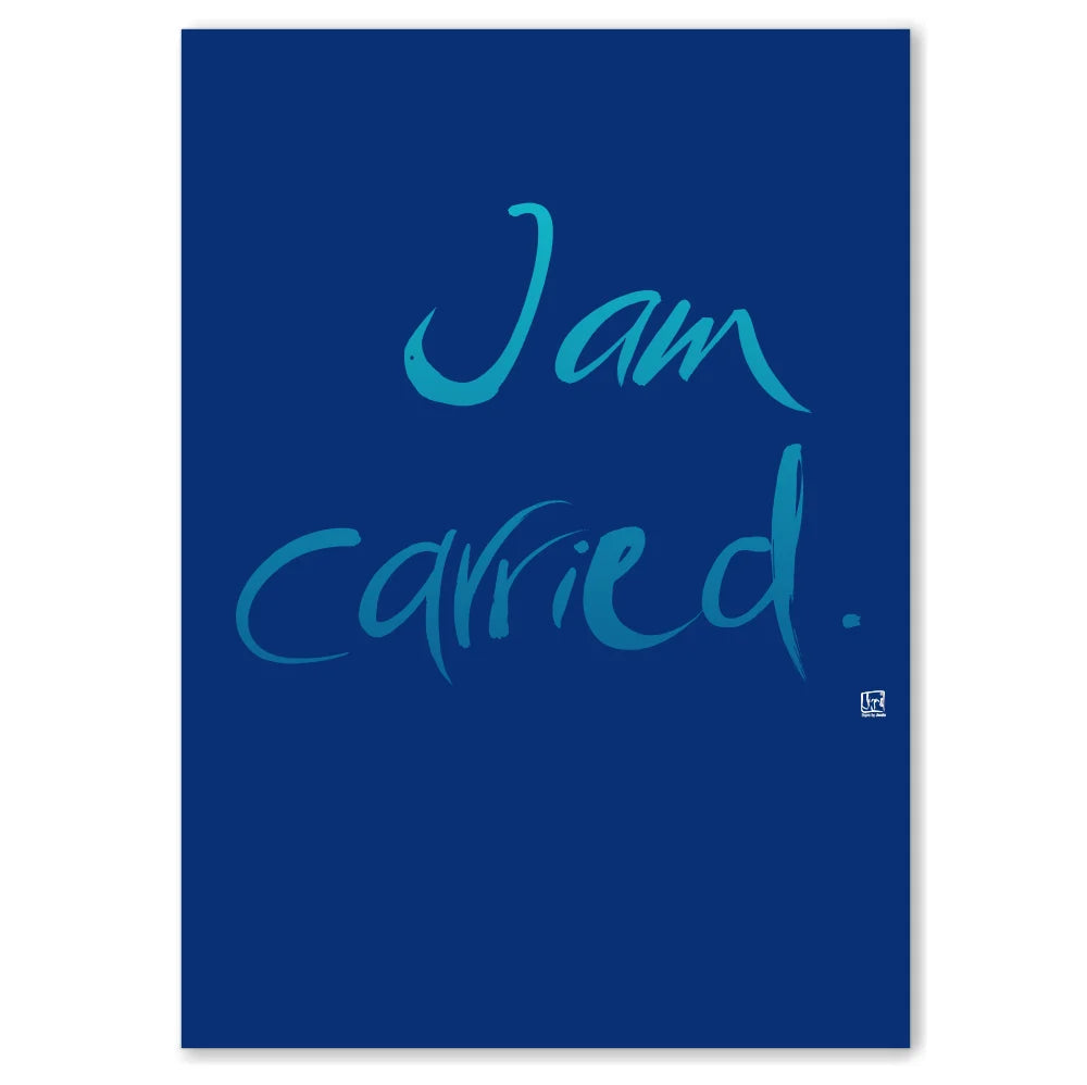 Englische Leinwand I am carried – Premium Wanddeko mit inspirierender Message bestellen | SignShop Tirol