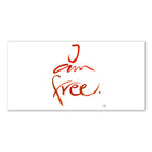 Englische Leinwand I am free – Premium Wanddeko mit positiver Message bestellen | SignShop Tirol