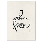 Luxus Leinwanddruck „I am free.“ – Sign by Jwala®, exklusive Deko, liebevoll gefertigt, Einzelstück aus Tirol, Premium-Kunst für Lebensfreude