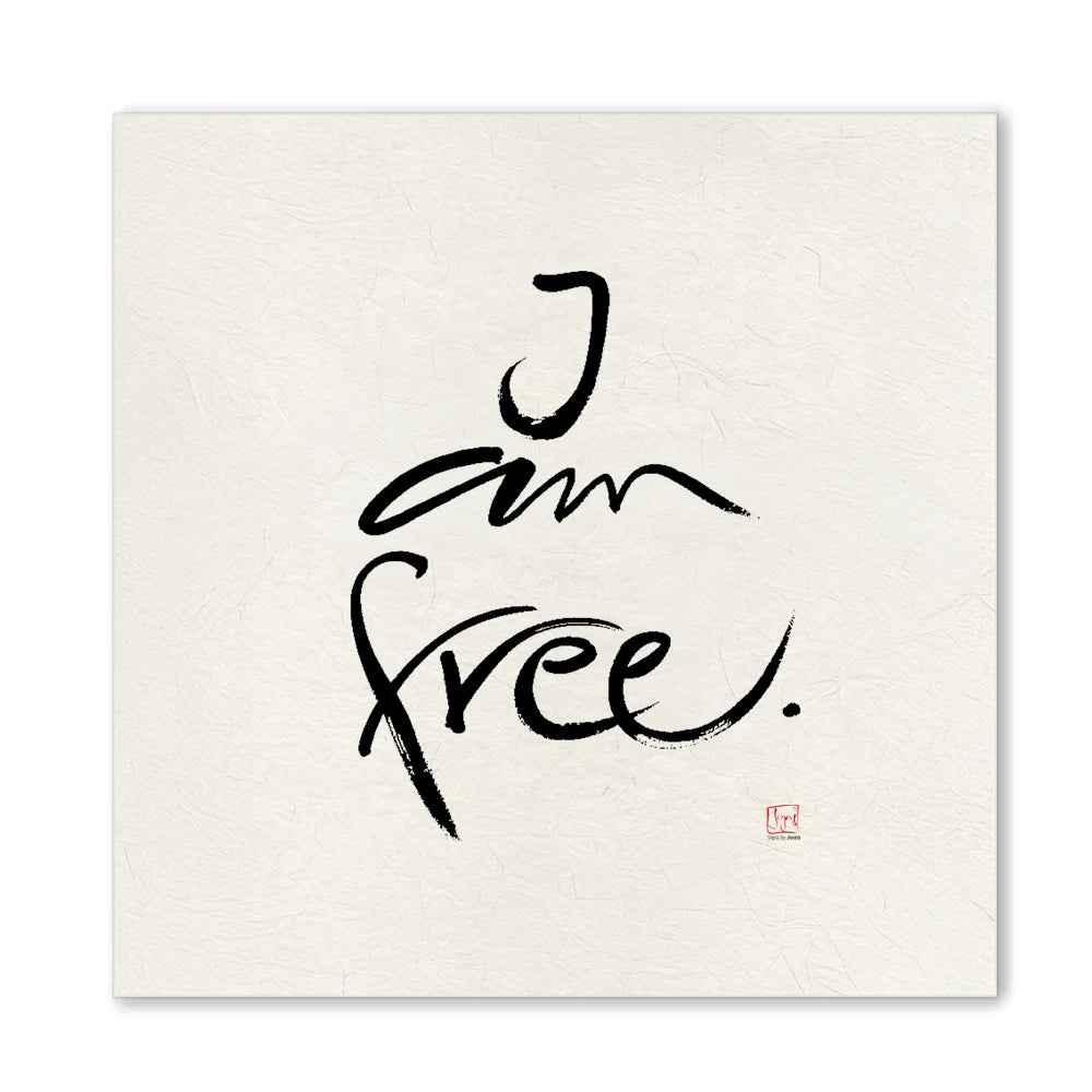 Exklusive Leinwand „I am free.“ – Originaldruck von Sign by Jwala®, handgefertigte Wandkunst aus Tirol, Limited Edition, einzigartiges Kunstwerk für Ihr Zuhause