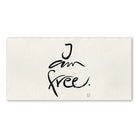 Premium Wandbild „I am free.“ – Sign by Jwala® Originaldruck, hochwertige Leinwand, spirituelle Kunst, Unikat aus Tirol, exklusives Wohnaccessoire für Freiheit
