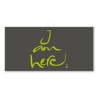 Inspirierende Leinwand „I am here.“ – Sign by Jwala® Original, Limited Edition, hochwertige Kunst aus Tirol, Fingerzeige Karte als Symbol für Achtsamkeit