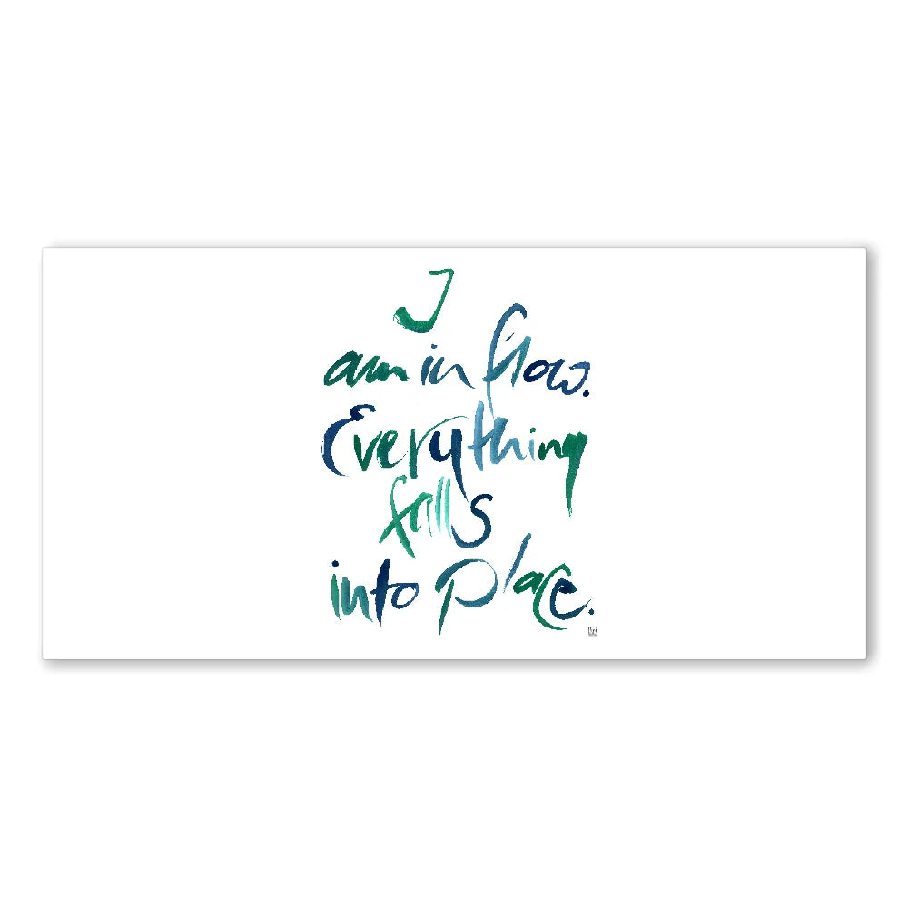 I am in flow. Everything falls into place Leinwandbild – Hochwertige englische Wanddeko, spirituelle Kunst online kaufen | SignShop Tirol