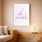 Exklusive Leinwand „I am moved“ – englisches Wandbild, Originaldruck von Sign by Jwala®, handgefertigte Wandkunst, Limited Edition, einzigartiges Motivationsbild für Fokus und Tatendrang