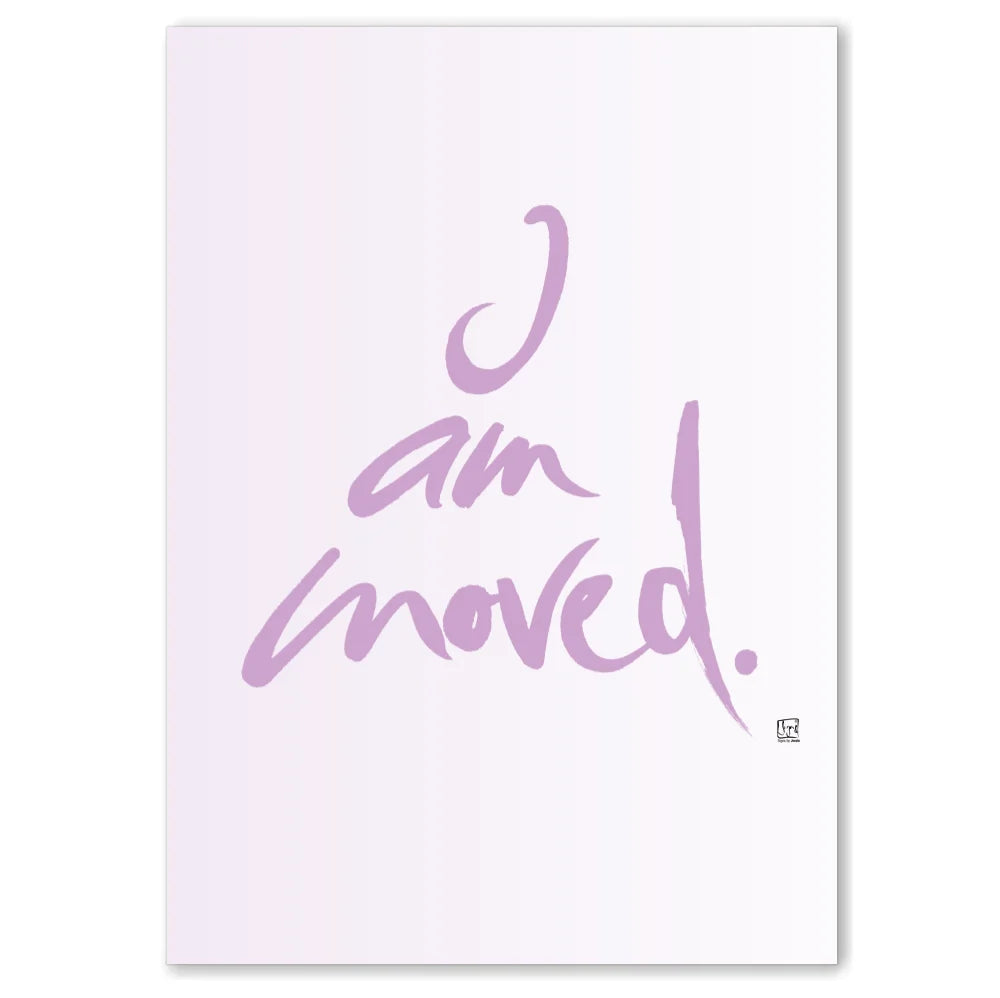 Premium Motivationsbild „I am moved“ – englische Leinwand, hochwertige Wanddekoration, spirituelle Kunst, Unikat, exklusives Wohnaccessoire für mehr Energie und Inspiration