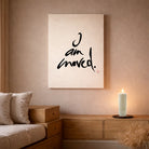 Luxus Leinwanddruck „I am moved.“ – Sign by Jwala®, exklusive Deko, liebevoll gefertigt, Einzelstück aus Tirol, Premium-Kunst für Sensibilität und Mitgefühl
