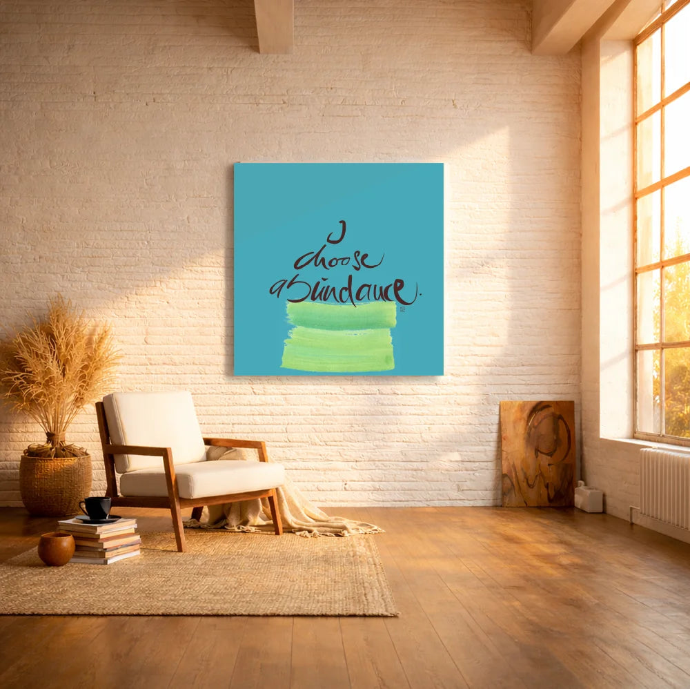 Spirituelle Wandbilder Englisch – Hochwertige Leinwand I choose abundance für moderne Wohnräume | SignShop Tirol