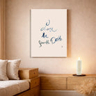 Handgemachte Leinwand „I choose the smooth path.“ – Originaldruck und Fingerzeige Karte, Sign by Jwala®, inspirierende Wanddekoration, limitiertes Kunstwerk