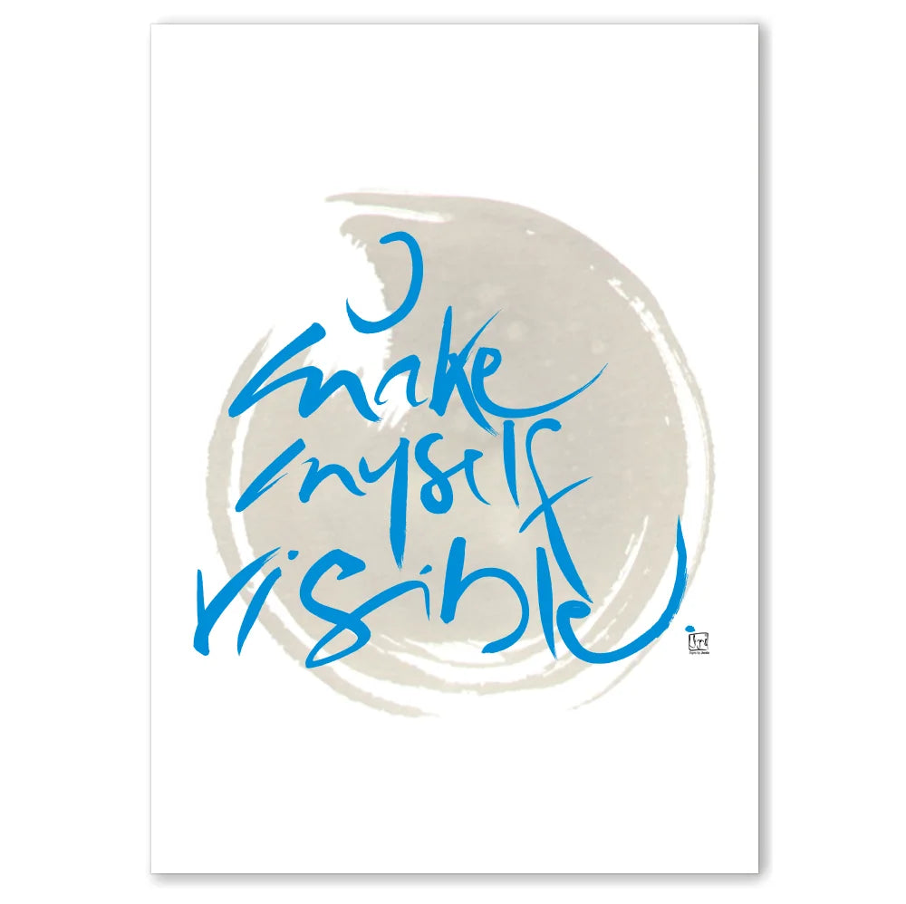 Englische Leinwand I make myself visible – Premium Wanddeko mit positiver Message bestellen | SignShop Tirol