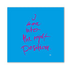 Inspirierende Leinwand „I move into the right position.“ – Sign by Jwala® Original, Limited Edition, hochwertige Kunst aus Tirol, Fingerzeige Karte als Impuls für Fokus und Balance