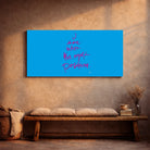 Exklusive Leinwand „I move into the right position.“ mit Fingerzeige Karte – Originaldruck von Sign by Jwala®, handgefertigte Wandkunst aus Tirol, Limited Edition