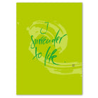 Englische Leinwand I surrender to life – Premium Wanddeko mit inspirierender Message bestellen | SignShop Tirol
