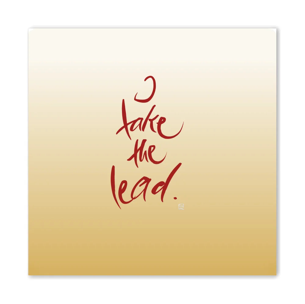 Englische Leinwand I take the lead – Premium Wanddeko mit positiver Message bestellen | SignShop Tirol