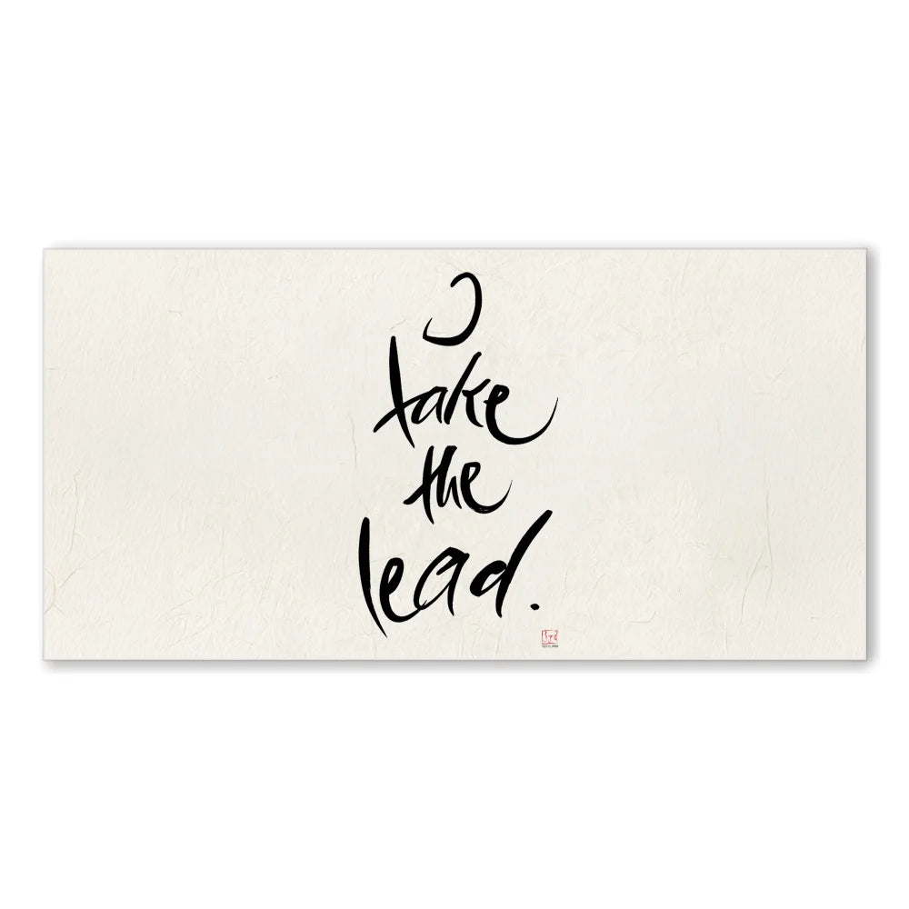 Exklusive Leinwand „I take the lead.“ – Originaldruck von Sign by Jwala®, handgefertigte Wandkunst aus Tirol, Limited Edition, einzigartiges Kunstwerk für Führung und Erfolg