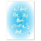 Inspirierende Leinwand „I trust the sky that carries me.“ – Sign by Jwala® Original, Limited Edition, hochwertige Kunst aus Tirol, Fingerzeige Karte als Impuls für Mut und Lebensfreude