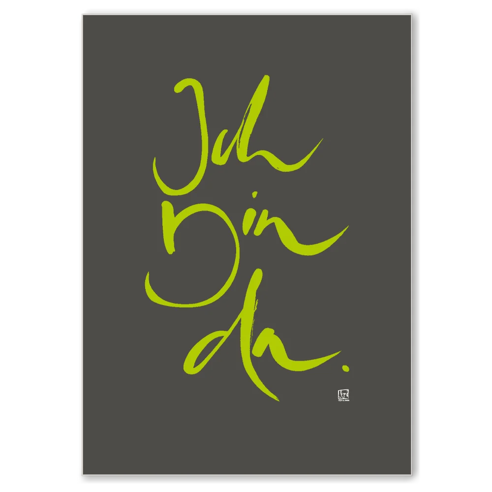 Luxus Leinwanddruck „Ich bin da.“ – Sign by Jwala® mit Fingerzeige Karte, exklusive Deko, liebevoll gefertigt, Einzelstück aus Tirol