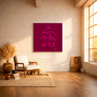 Exklusive Leinwand „Ich bin ein Meister, der übt.“ mit Fingerzeige Karte – Originaldruck von Sign by Jwala®, handgefertigte Wandkunst aus Tirol, Limited Edition
