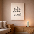 Exklusive Leinwand „Ich bin eine Meisterin, die übt.“ – Originaldruck von Sign by Jwala®, handgefertigte Wandkunst aus Tirol, Limited Edition
