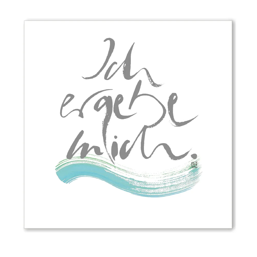 Luxus Leinwanddruck „Ich ergebe mich“ für Paare – Sign by Jwala®, exklusive Deko mit WIR Karte, liebevoll gefertigt, Einzelstück, Premium-Kunst für emotionale Tiefe und gemeinsame Entwicklung