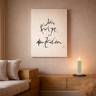 Handgemachtes Leinwandbild „Ich folge den Zeichen.“ – Originaldruck, Sign by Jwala®, inspirierende Wanddekoration, limitiertes Kunstwerk