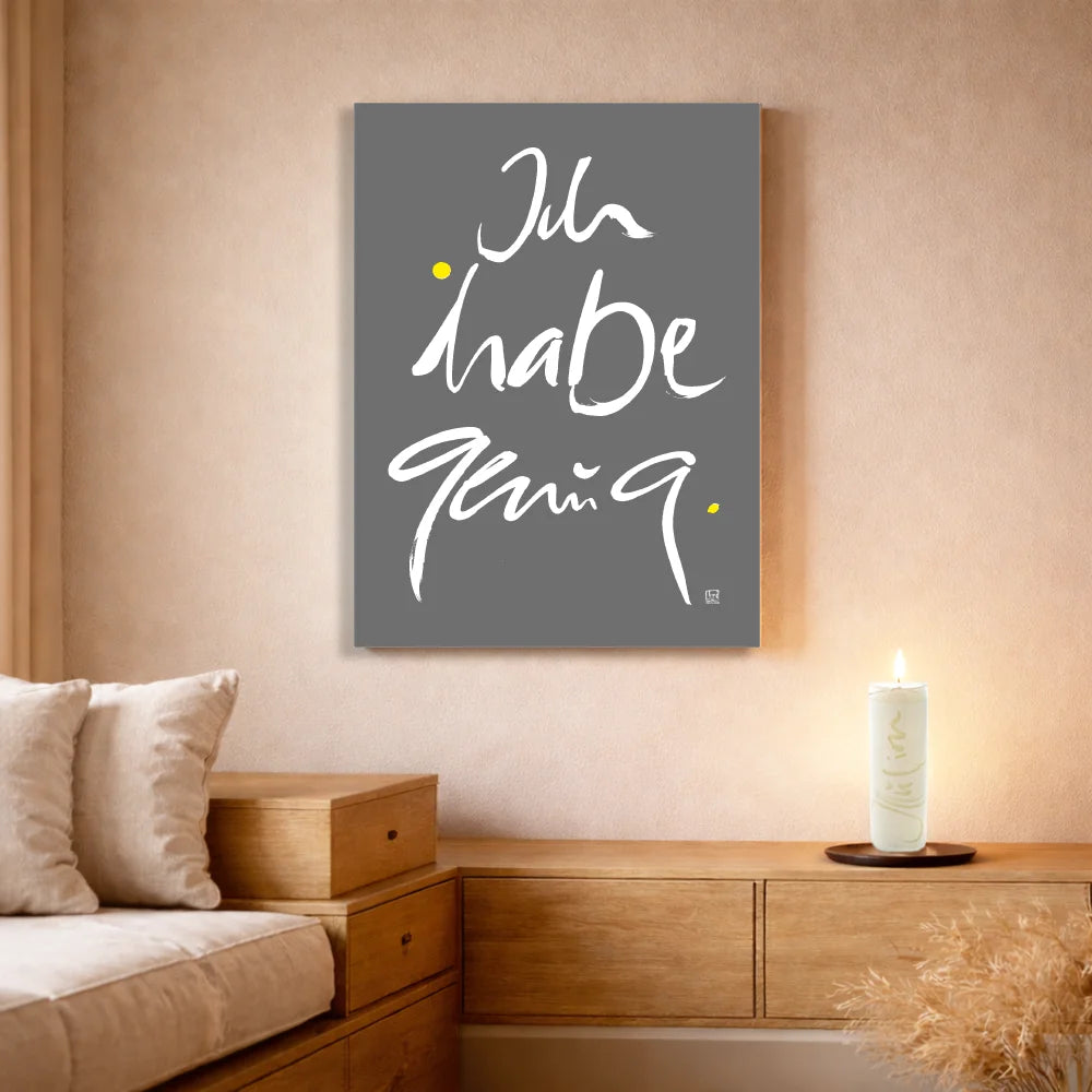 Ich habe genug Leinwand – Limitierte Energiebilder für Paare mit WIR Karte online kaufen | SignShop Tirol