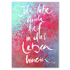 Premium Wandbild „Ich liebe mich tief in das Leben hinein“ für Paare – Sign by Jwala® Originaldruck, hochwertige Leinwand mit WIR Karte, spirituelle Kunst, Unikat, exklusives Wohnaccessoire für Liebe und persönliche Entwicklung