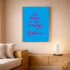 Exklusive Leinwand „Ich rücke in die richtige Position.“ mit Fingerzeige Karte – Originaldruck von Sign by Jwala®, handgefertigte Wandkunst aus Tirol, Limited Edition